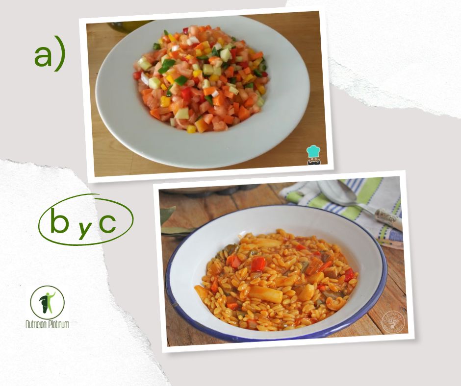 Pipirrana con gurullos con jibia